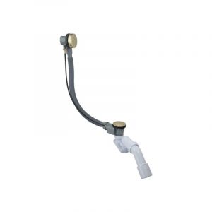 Fortifura Calvi Combinaison vidage baignoire avec bouton tournant Laiton