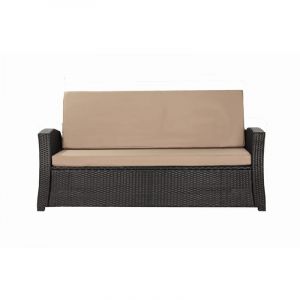 Coussins de canapé meubles de jardin en résine tressée Beige, Coussins balançoire d'extérieur 110x60x50cm Coussin pour banquette 2 places-Slim