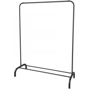 Porte-manteau en m&eacute;tal, porte-manteau multifonctionnel, tringle &agrave; v&ecirc;tements robuste avec cintre inf&eacute;rieur pour manteau, jupe, chemise, pull, noir,