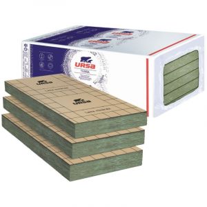 5 paquets de 8 Panneaux laine de verre URSA PRK 38 TERRA rev&ecirc;tu kraft - Panneau 6.48 m&sup2; - Ep. 100 mm - Soit 32.4 m&sup2; - R 2.65 - Ursa