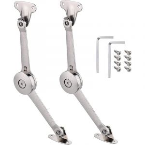 2 Pièces Meuble Armoire Meuble Porte Ascenseur Support Charnière Standard Forte Ferrures pour Relevants et Abattants Couvercles Stay pour Porte