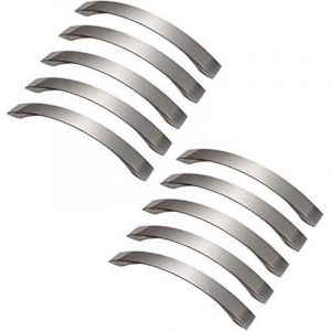 Vtizikl Lot de 10 poignee de meuble cuisine - chrom&eacute;es- Poign&eacute;es de porte Nickel Bross&eacute; poignee de cuisine poign&eacute;e cuisine inox entraxe 128mm