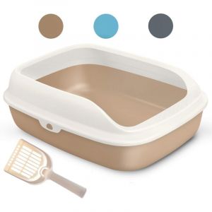 Liti&egrave;re en plastique pour chats et animaux domestiques avec pelle 3 tailles et couleurs au choix