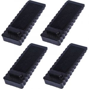 NOLUXA Cale Porte Sol Caoutchouc, 4 Pi&egrave;ces Antid&eacute;rapante Bloc Arr&ecirc;ts de Portes Durables Butee de Portail Bloque Butoir de Porte Empilables