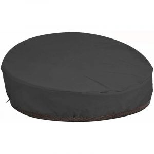 Ahlsen Housse de Protection Canapé-lit Rond Jardin Imperméable, Couverture de Lit de Jardin Rond Salon Exterieur Oxford 210D,Anti-UV et Coupe-Vent