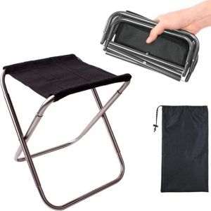 Camping Pliant Tabourets,Petit Tabouret Pliant Portable,Pliable Ultra Léger Chaise,Siège Assise Pliant Portable, Chaise De Camping En Aluminium,Pour