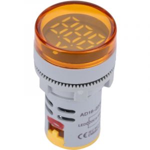 Marhynchus Voltm&egrave;tre LED, Voltm&egrave;tre DC Num&eacute;rique 6-100V Indicateur de Lampe Ronde Tester Bleu, Rouge, Blanc, Vert, Jaune, Pr&eacute;cision Pr&eacute;cise avec un