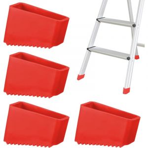 Lot de 4 pieds d'&eacute;chelle en caoutchouc - 50 x 20 mm - Embouts de protection pour &eacute;chelles - Antid&eacute;rapants - Pour pieds d'&eacute;chelle universels - Pour