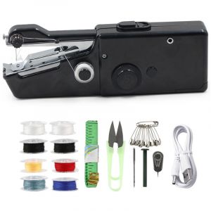 Machine à Coudre Portative à Main, Machine à Coudre Professionnelle Mini machine à coudre pour Débutants, Machines à Coudre Électriques avec Kit de