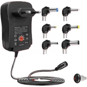 12W Adaptateur Alimentation Universelle 3V 4,5V 5V 6V 7,5V 9V et 12V, Chargeur Secteur Transformateur DC 220V pour VTech Kidimagic Starlight Kidi