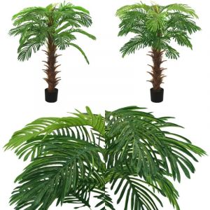 Vidaxl - Palmier Cycas artificiel avec pot 140 cm Vert - Palmier Artificiel - Plante Artificielle - Décoration Intérieure - Plante Verte - Palmier