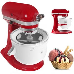 Accessoire pour machine &agrave; cr&egrave;me glac&eacute;e pour batteur sur socle Kitchenaid. yaourt glac&eacute; de Machine &agrave; cr&egrave;me glac&eacute;e et sorbet. convient aux m&eacute;langeurs