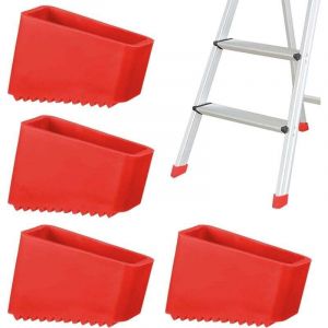 Lot de 4 pieds d'échelle en caoutchouc - 50 x 20 mm - Embouts de protection pour échelles - Antidérapants - Pour pieds d'échelle universels - Pour