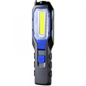 Lampe torche LED rechargeable pour m&eacute;canicien, lampe de travail portable en bois de coco, batterie 2800 mAh rechargeable par USB, aimant, crochet et