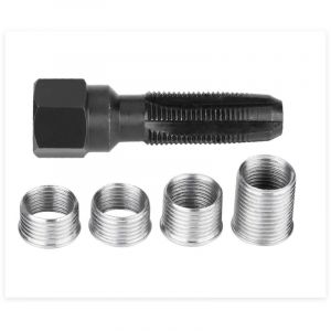 Kit de r&eacute;paration de filetage de bougie d'allumage, ensemble de 5 pi&egrave;ces de tarauds et d'outils de r&eacute;paration de filetage de bougie d'allumage en
