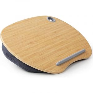 Fitags - Support pour ordinateur portable avec coussin et plateforme en bambou pour utilisation sur le lit et le canapé, table pour ordinateur