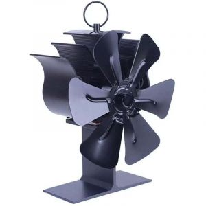 Trywise Mini ventilateur pour po&ecirc;le &agrave; bois, ventilateur chauffant &agrave; 6 pales, ventilateur &eacute;cologique pour po&ecirc;le &agrave; bois/chemin&eacute;e