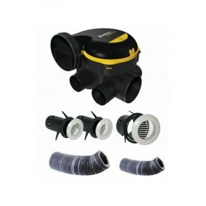 Kit complet gaines et vmc simple flux easyhome auto + grilles de ventilation bip