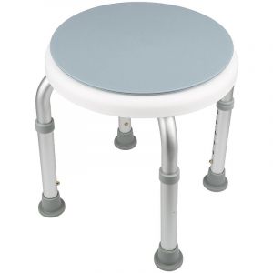 Tabouret de Douche, Ergonomique réglable en Hauteur, Pivotant à 360°, Siège de Douche antidérapant, Siège de Douche Adulte, Sûr et Stable