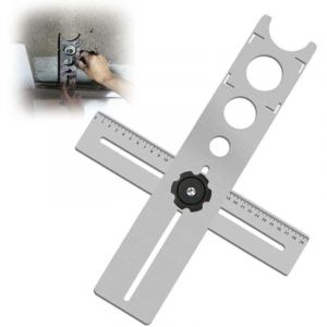 R&eacute;Glable Localisateur De Trou, R&egrave;Gle D'Outil De Carrelage Localisateur De Tuile R&egrave;Gle De Mesure D'Angle Carrelage R&egrave;Gle De Mesure D'Angle De Tuile,Po