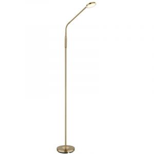 Lampadaire, lampe sur pied, lampe d'appoint, LED, couleur laiton, variateur tactile, H 173 cm