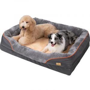 Coussin Chien Déhoussable Orthopétique - Canapé Chien Grande Taille Petit Matelas Mousse à Mémoire de Forme - XXL 120x90x30cm