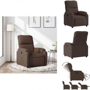 Fauteuil inclinable marron tissu microfibre - Fauteuil Inclinable - Fauteuils Inclinables - Fauteuil - Fauteuil Inclinable Pour Personnes Âgées