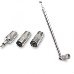 1 antenne t&eacute;lescopique &agrave; 7 sections - Antenne FM FM portable de rechange - Pour radio TV, DAB FM/AM - Antenne radio FM