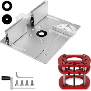 JeffergardenKit d&eacute;fonceuse Sur Table , 64 &agrave; 66 mm De Diam&egrave;Tre D&eacute;fonceuse Sous Table Routeur Lift, Maximale 51mm,Table D&eacute;fonceuse Kit pour Rainures Et