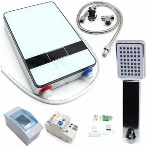 Chauffe-eau sans réservoir 6500W Tankless chauffe-eau Électrique + Buse de Douche Chauffe-eau instantané numérique 220V