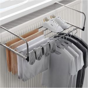 Galozzoit - Etendoir &agrave; suspendre etendoir &agrave; linge pliable, r&eacute;tractable et multifonctionnel - r&eacute;tractable 60-106 cm