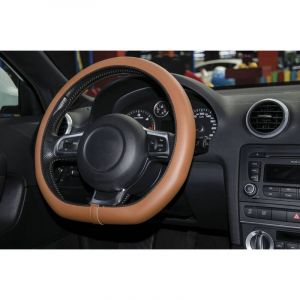 Couvre volant comfort grip L 39-40 cm - marron