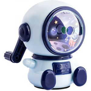 Taille-crayon ajustable &agrave; manivelle 3&egrave;me vitesse, joli taille-crayon m&eacute;canique d'astronaute, fournitures de papeterie scolaire et de bureau pour