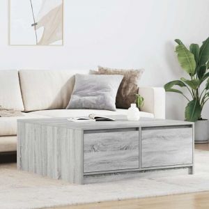 Maison Chic - Table basse avec tiroirs-Table Salon à rangement sonoma gris 100x100x40 cm 606834