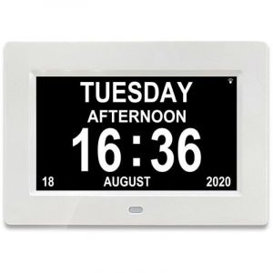 Jamais utilis&eacute;] 7' lcd Horloge Num&eacute;rique Calendrier avec Date, Horloge Calendrier avec Date, Jour et Heure Horloge Alzheimer Horloge pour Les