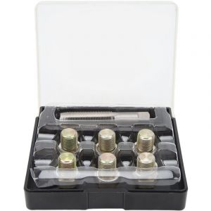 Kit de r&eacute;paration de filetage de bouchon de vidange d'huile 13 pi&egrave;ces M13 x 1,5 mm Kit d'outils de refiletage de vis de carter d'huile