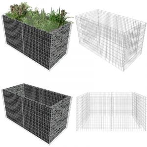 Vidaxl - Lit surélevé à gabion Acier 180 x 90 x 100 cm Argenté - Jardinière En Gabion - Bordure De Jardin - Bac De Plantation Surélevé - Décoration