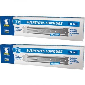Semin - Suspentes Longues 300 mm F45 Boite de 50 (lot de 2)