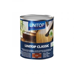 Linitop Classic lasure acajou 1 litre protection bois extérieur