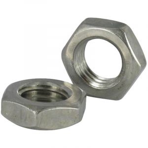 Vis Express - Ecrou hexagonal bas hm/contre Ecrou Pas &agrave; gauche M8 Pas fin Pas de 100 Inox A4-unitaire