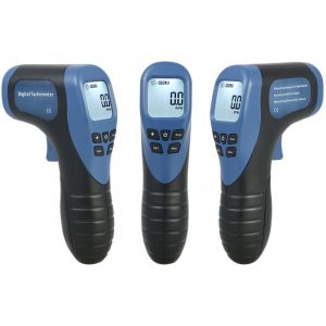 Eosnow Tachym&egrave;tre Photo num&eacute;rique LCD portatif, tachym&egrave;tre Laser sans Contact, plage de 2.5 &agrave; 99999 tr/min, compteur de vitesse du moteur, avec 1