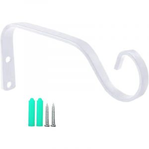 Sunxury - 1 pi&egrave;ce de crochet mural en fer blanc de 7 pouces pour plante, support de suspension pour Pot, crochet de suspension int&eacute;rieur et ext&eacute;rieur