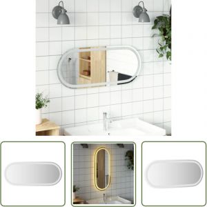 Miroir avec lumi&egrave;re - vidaXL Miroir de salle de bain &agrave; LED 90x40 cm ovale - Miroir esth&eacute;tique
