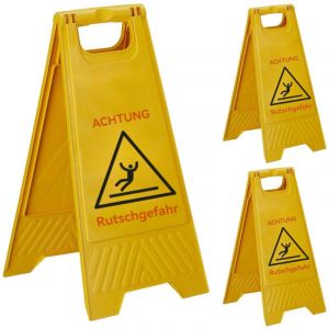 Attention : Sol glissant, lot de 3 panneaux