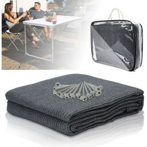 TolleTour Tapis de tente respirant 200x200CM, tapis de sol camping ext&eacute;rieur pour auvent et caravane Bleu