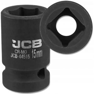 JCB Douille &agrave; impact m&eacute;tallique 15 mm 6 points robuste