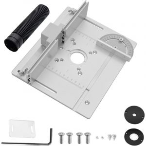 Table D&eacute;fonceuse Plaque Aluminium Set, Table Fraisage Insert Avec Support de Torsion Coud&eacute;, D&eacute;fonceuse Plaque, Defonceuse A Bois Accessoire pour