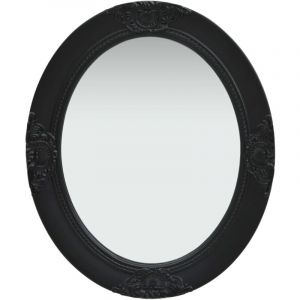 Maisonchic - Miroir mural, Miroir déco, Miroir Salon style baroque 50x60 cm noir WFE108221 design in