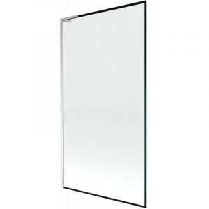 Mexen - Next l paroi baignoire 1 volet 100 x 150 cm, motif noir, chrome - 895-100-000-03-70-01