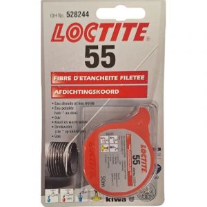 Fibre d'&eacute;tanch&eacute;it&eacute; des raccords filet&eacute;s m&eacute;talliques et ou plastique 50 m sous blister 55